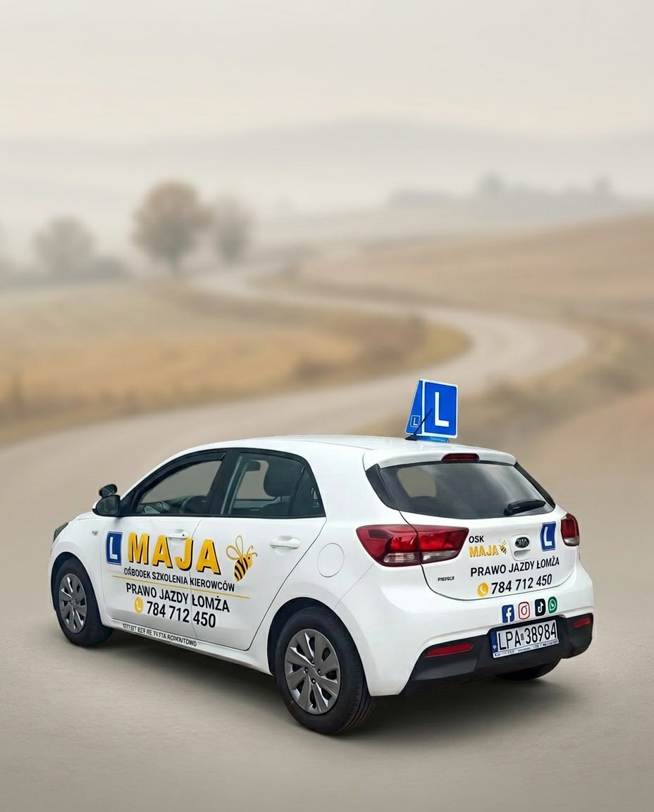 Kia Rio wykorzystywana podczas szkolenia w OSK Maja